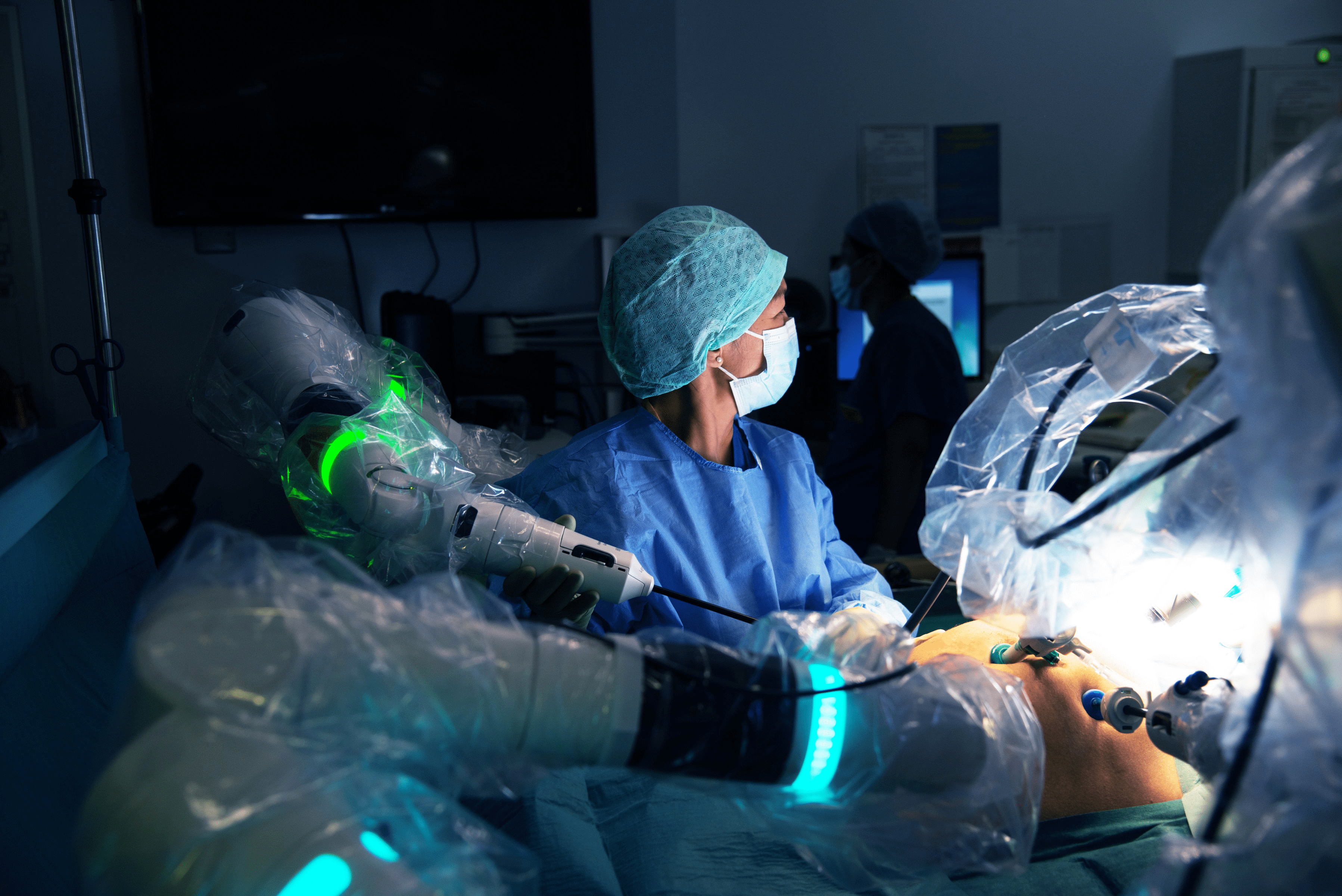 Versius surgical robotic system in operating theater - NU Hospitals